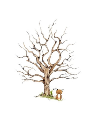 Fingeravtrycksaffisch med räv